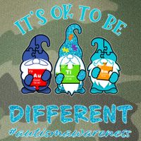 It's Ok To Be Different Autism Awareness Gnomes Legacy Tie Dye Trucker Hat