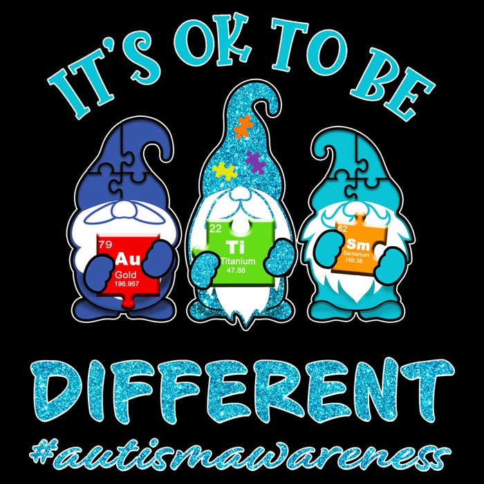 It's Ok To Be Different Autism Awareness Gnomes 16 in Basic Backpack