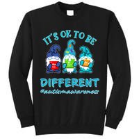 It's Ok To Be Different Autism Awareness Gnomes Tall Sweatshirt