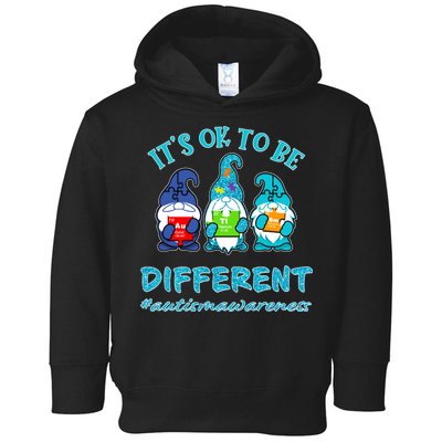 It's Ok To Be Different Autism Awareness Gnomes Toddler Hoodie