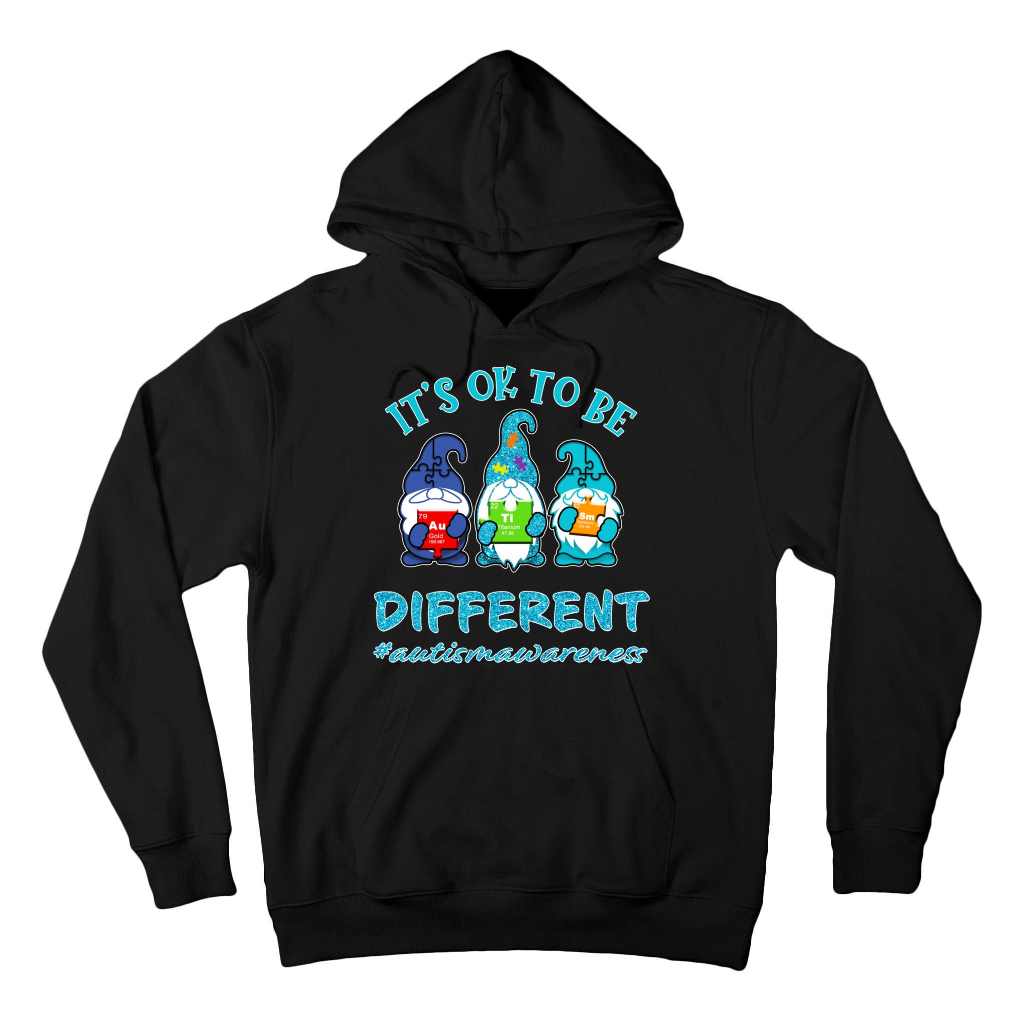 It's Ok To Be Different Autism Awareness Gnomes Tall Hoodie