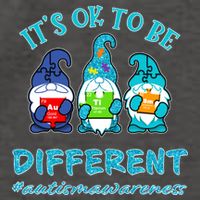 It's Ok To Be Different Autism Awareness Gnomes Vector Backpack