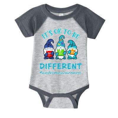 It's Ok To Be Different Autism Awareness Gnomes Infant Baby Jersey Bodysuit