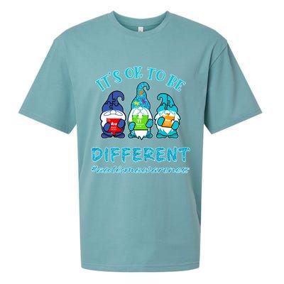 It's Ok To Be Different Autism Awareness Gnomes Sueded Cloud Jersey T-Shirt