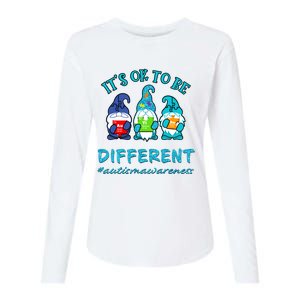 It's Ok To Be Different Autism Awareness Gnomes Womens Cotton Relaxed Long Sleeve T-Shirt