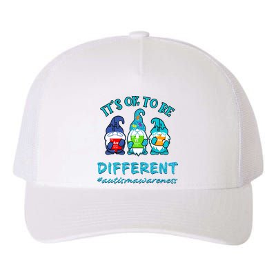 It's Ok To Be Different Autism Awareness Gnomes Yupoong Adult 5-Panel Trucker Hat