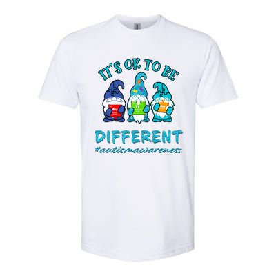 It's Ok To Be Different Autism Awareness Gnomes Softstyle® CVC T-Shirt