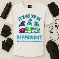It's Ok To Be Different Autism Awareness Gnomes Cooling Performance Crew T-Shirt