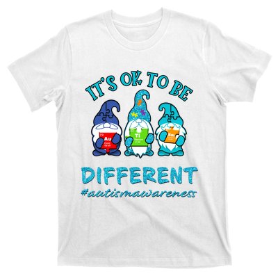 It's Ok To Be Different Autism Awareness Gnomes T-Shirt