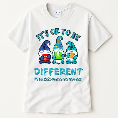 It's Ok To Be Different Autism Awareness Gnomes Tall T-Shirt