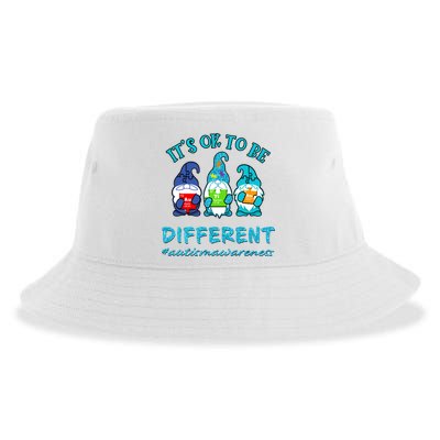 It's Ok To Be Different Autism Awareness Gnomes Sustainable Bucket Hat
