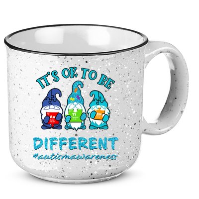 It's Ok To Be Different Autism Awareness Gnomes 15oz Campfire Ceramic Mug