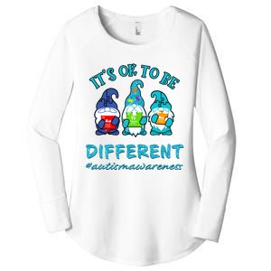 It's Ok To Be Different Autism Awareness Gnomes Women's Perfect Tri Tunic Long Sleeve Shirt