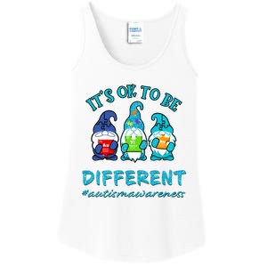 It's Ok To Be Different Autism Awareness Gnomes Ladies Essential Tank