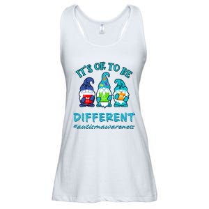 It's Ok To Be Different Autism Awareness Gnomes Ladies Essential Flowy Tank