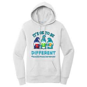 It's Ok To Be Different Autism Awareness Gnomes Women's Pullover Hoodie