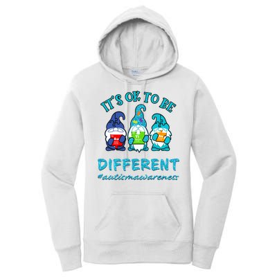 It's Ok To Be Different Autism Awareness Gnomes Women's Pullover Hoodie
