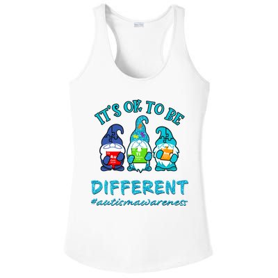 It's Ok To Be Different Autism Awareness Gnomes Ladies PosiCharge Competitor Racerback Tank