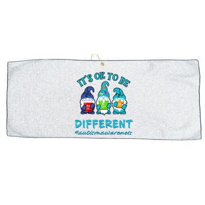 It's Ok To Be Different Autism Awareness Gnomes Large Microfiber Waffle Golf Towel