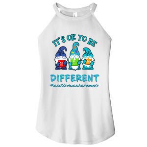 It's Ok To Be Different Autism Awareness Gnomes Women's Perfect Tri Rocker Tank