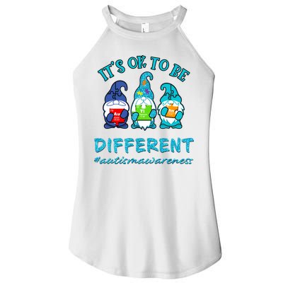 It's Ok To Be Different Autism Awareness Gnomes Women's Perfect Tri Rocker Tank