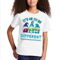 It's Ok To Be Different Autism Awareness Gnomes Kids T-Shirt