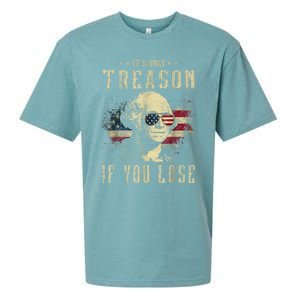 ItS Only Treason If You Lose George Washington 4th Of July Sueded Cloud Jersey T-Shirt