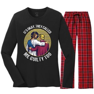 ItS Okay They Called Me Guilty Too Women's Long Sleeve Flannel Pajama Set 