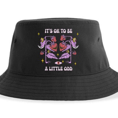 ItS Ok To Be A Little Odd Strawberries Halloween Sustainable Bucket Hat