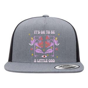 ItS Ok To Be A Little Odd Strawberries Halloween Flat Bill Trucker Hat