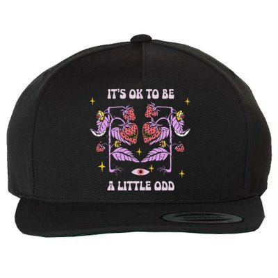 ItS Ok To Be A Little Odd Strawberries Halloween Wool Snapback Cap