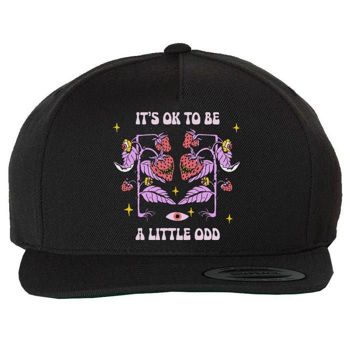 ItS Ok To Be A Little Odd Strawberries Halloween Wool Snapback Cap