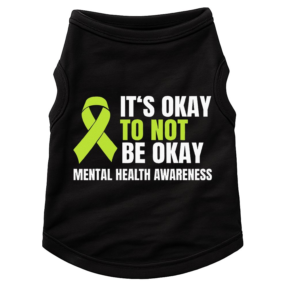 Its Okay To Not Be Okay Mental Health Ribbon Doggie Tank