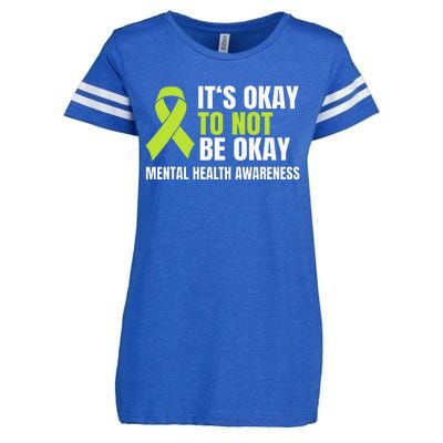 Its Okay To Not Be Okay Mental Health Ribbon Enza Ladies Jersey Football T-Shirt