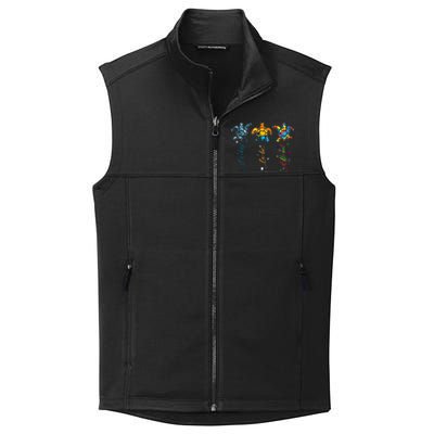 Its Ok To Be Different Sea Turtle Planet Gift Autism Awareness Collective Smooth Fleece Vest