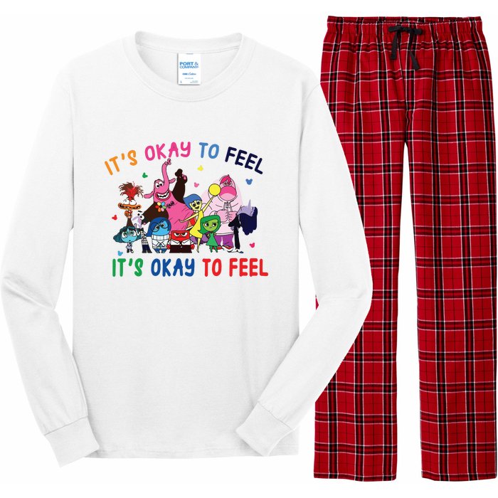 ItS Okay To Feel All The Feels Funny Long Sleeve Pajama Set