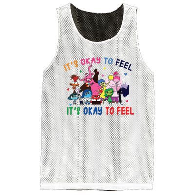 ItS Okay To Feel All The Feels Funny Mesh Reversible Basketball Jersey Tank