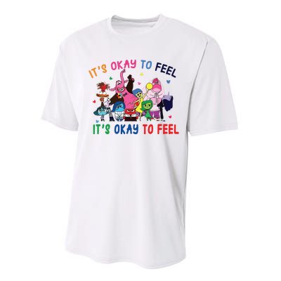 ItS Okay To Feel All The Feels Funny Performance Sprint T-Shirt