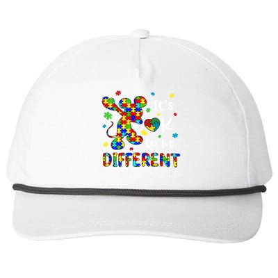 It's Ok To Be Different Mouse Be Kind Autism Awareness Month Support Snapback Five-Panel Rope Hat