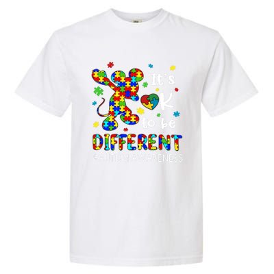 It's Ok To Be Different Mouse Be Kind Autism Awareness Month Support Garment-Dyed Heavyweight T-Shirt