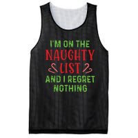 Im On The Naughty List And I Regret Nothing Christmas Mesh Reversible Basketball Jersey Tank