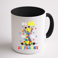 ItS Ok To Be Different Giraffe Autism Awareness Autistic Mug