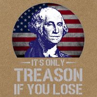 ItS Only Treason If You Lose 4th Of July George Washington Cotton Canvas Backpack