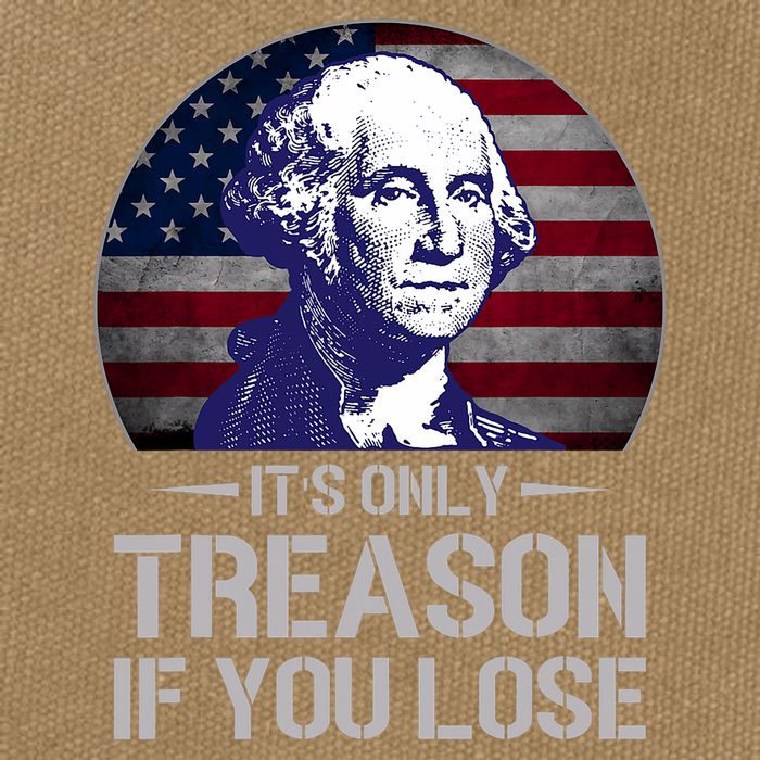 ItS Only Treason If You Lose 4th Of July George Washington Cotton Canvas Backpack