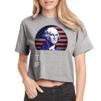 ItS Only Treason If You Lose 4th Of July George Washington Crop Top