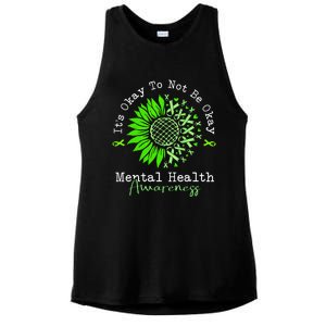 Its Okay To Not Be Okay Mental Health Awareness Green Ribbon Ladies PosiCharge Tri-Blend Wicking Tank