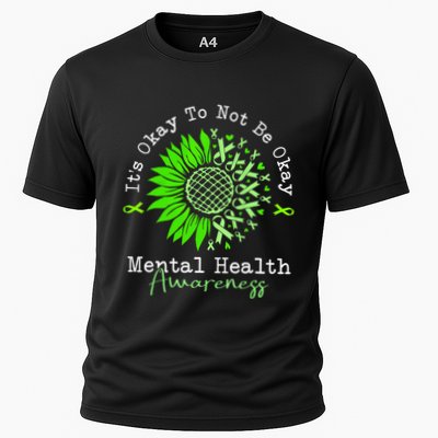 Its Okay To Not Be Okay Mental Health Awareness Green Ribbon Performance Shirt