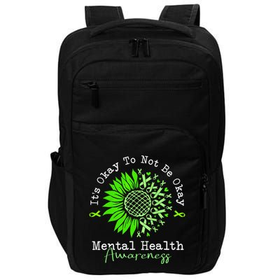 Its Okay To Not Be Okay Mental Health Awareness Green Ribbon Impact Tech Backpack