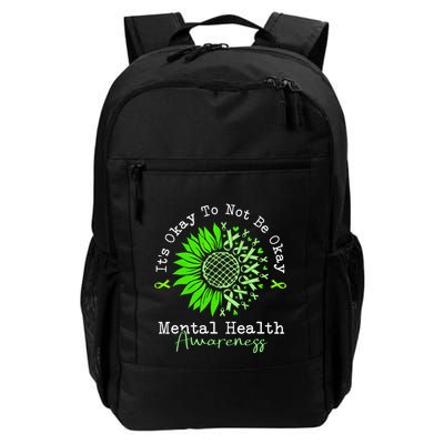 Its Okay To Not Be Okay Mental Health Awareness Green Ribbon Backpack