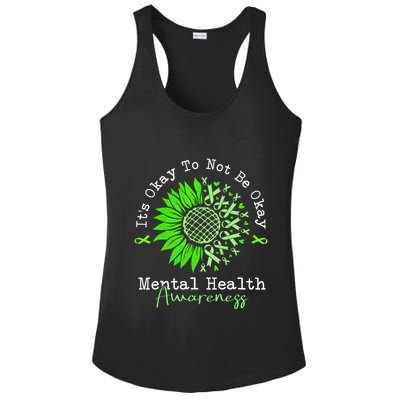 Its Okay To Not Be Okay Mental Health Awareness Green Ribbon Ladies PosiCharge Competitor Racerback Tank